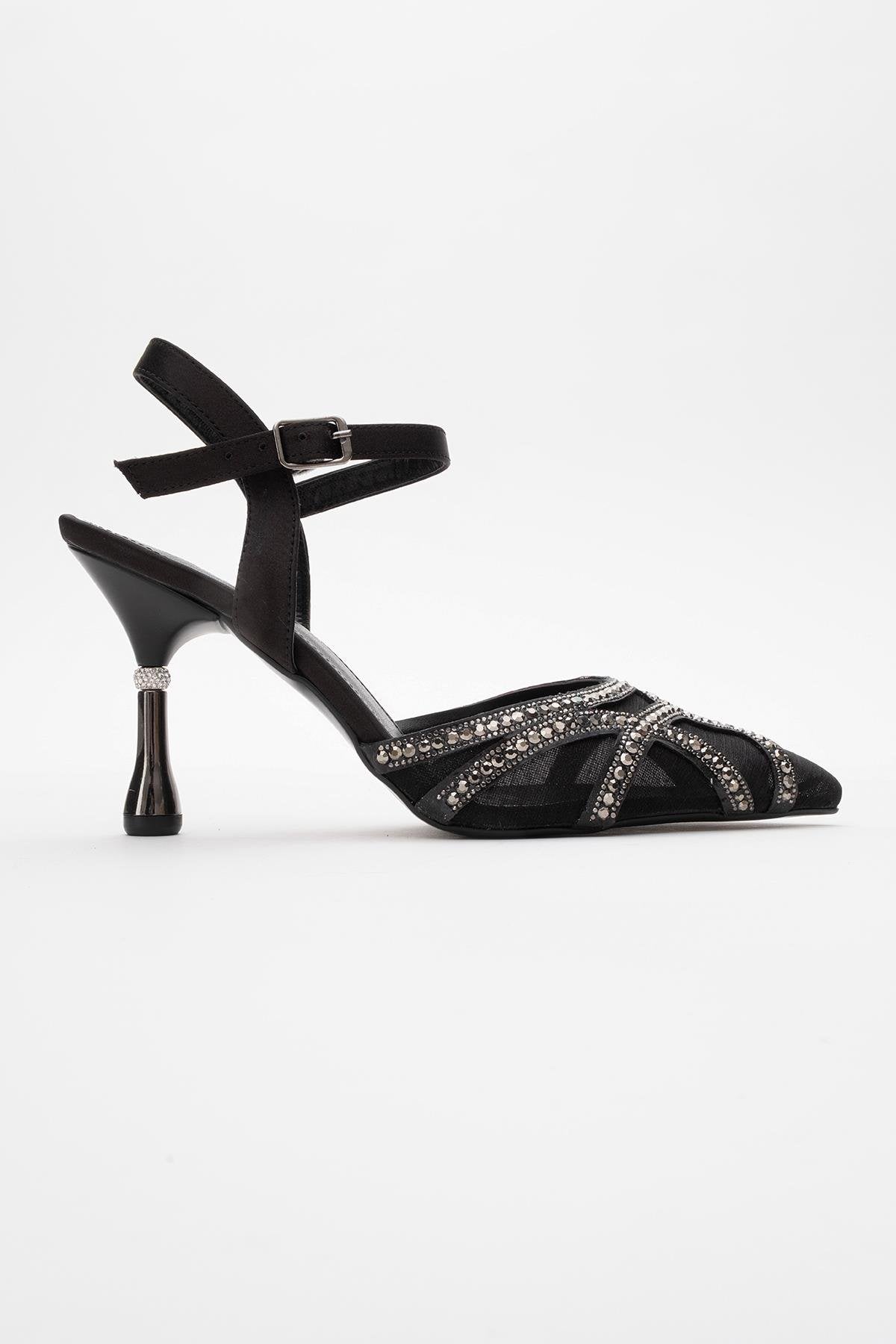 Volby - Zapatos de Tacón de Aguja con Adornos Negros (Mujer)