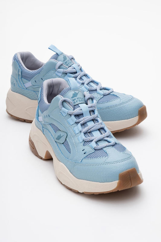 Bambi - Zapatillas de malla estampadas azules (Mujer)