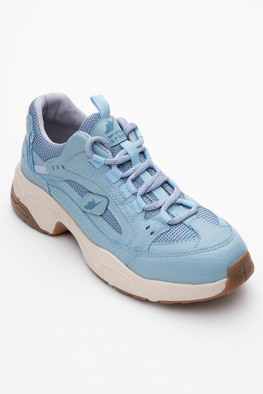 Bambi - Blue Printed Mesh Sneakers (Women)