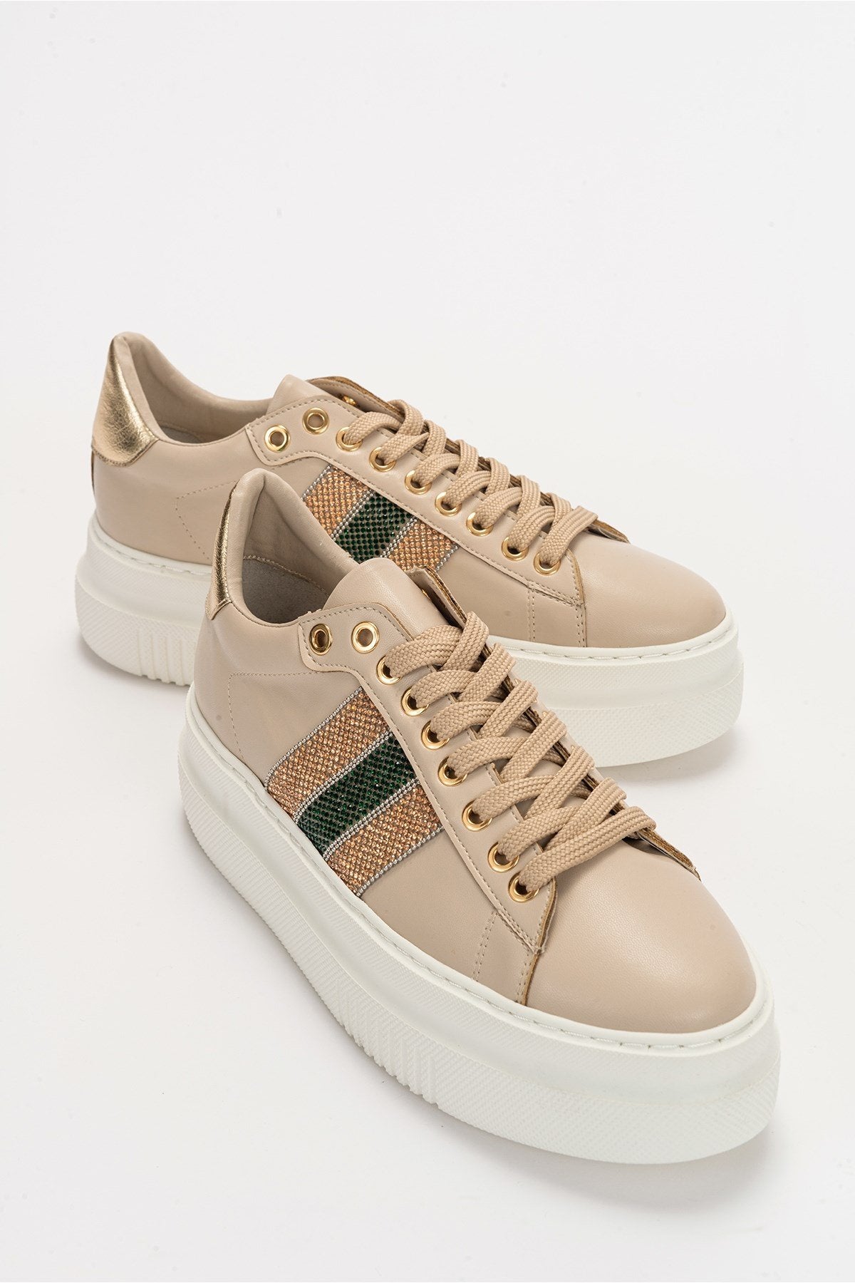 Nuno - Zapatillas Deportivas Beige Oscuro (Mujer)