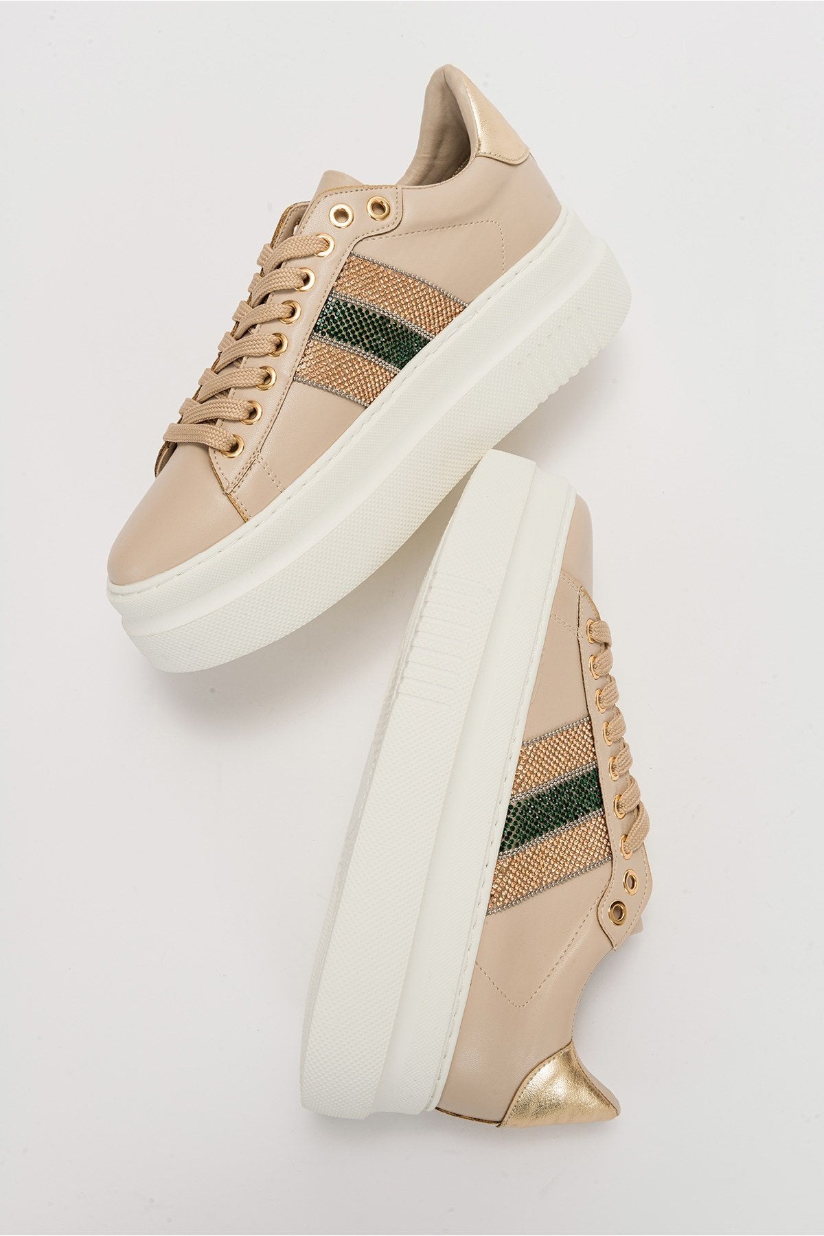 Nuno - Zapatillas Deportivas Beige Oscuro (Mujer)