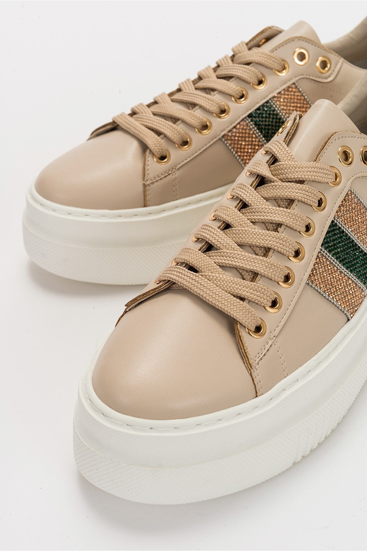 Nuno - Zapatillas Deportivas Beige Oscuro (Mujer)