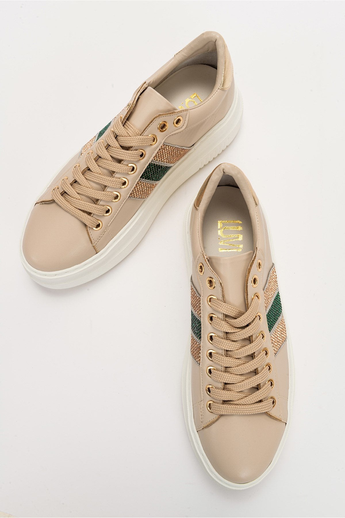 Nuno - Zapatillas Deportivas Beige Oscuro (Mujer)