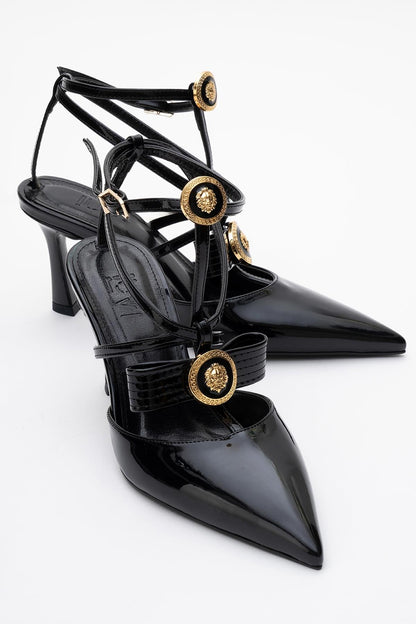 Peal - Black Patent Pointed Toe Pump (Women)