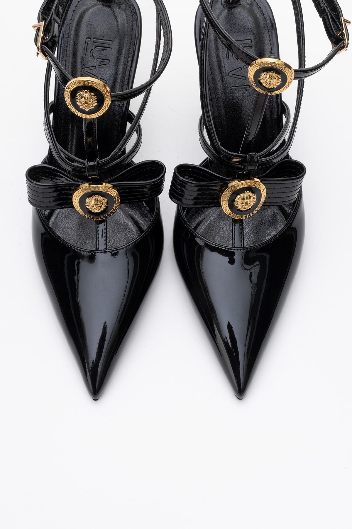 Peal - Black Patent Pointed Toe Pump (Women)