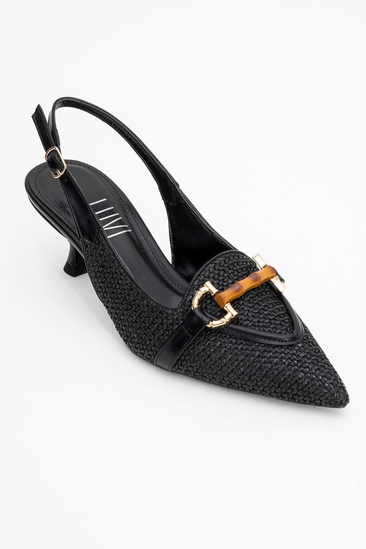 Osca - Zapatos de tacón tipo slingback con hebilla y puntera en punta (mujer)