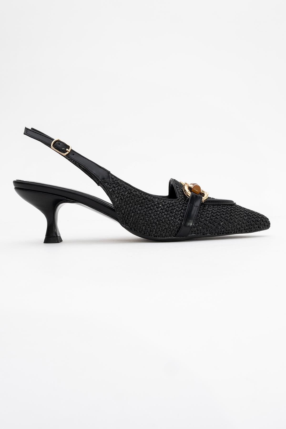 Osca - Zapatos de tacón tipo slingback con hebilla y puntera en punta (mujer)