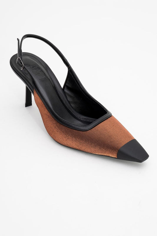 Alive - Copper Satin Pointed Toe Pump (Women)