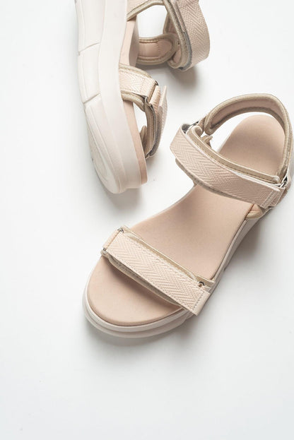 Yrmengardis - Sandalia de tiras beige (Mujer)