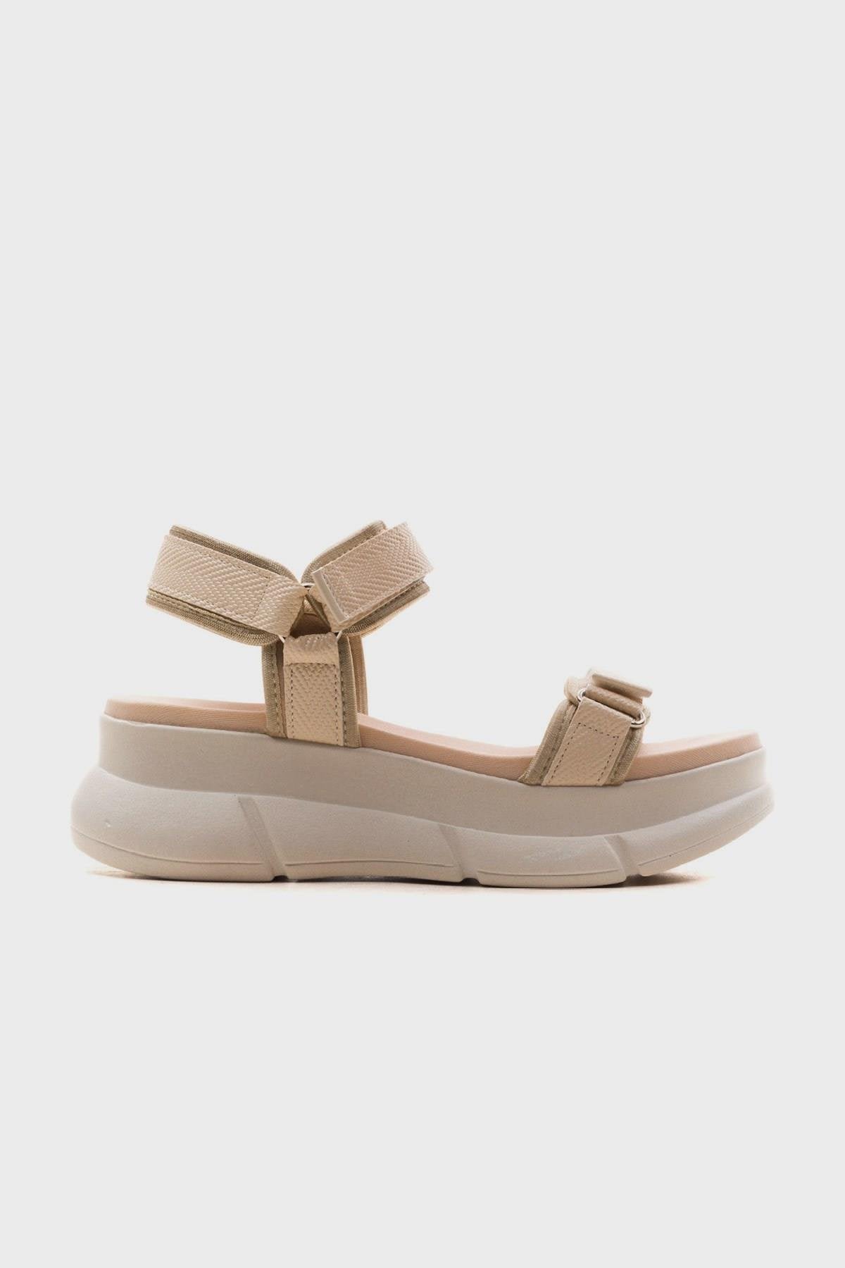 Yrmengardis - Sandalia de tiras beige (Mujer)