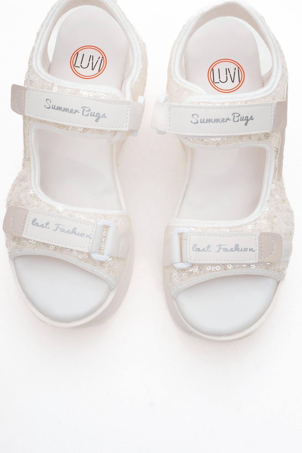 Arthur - Sandalia deportiva de plataforma con tira Off White (Mujer)