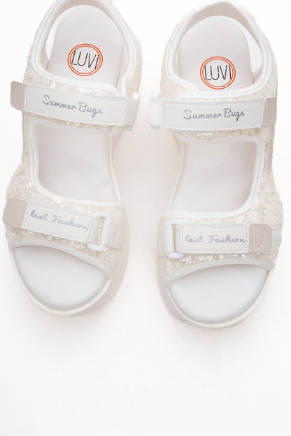 Arthur - Sandalia deportiva de plataforma con tira Off White (Mujer)