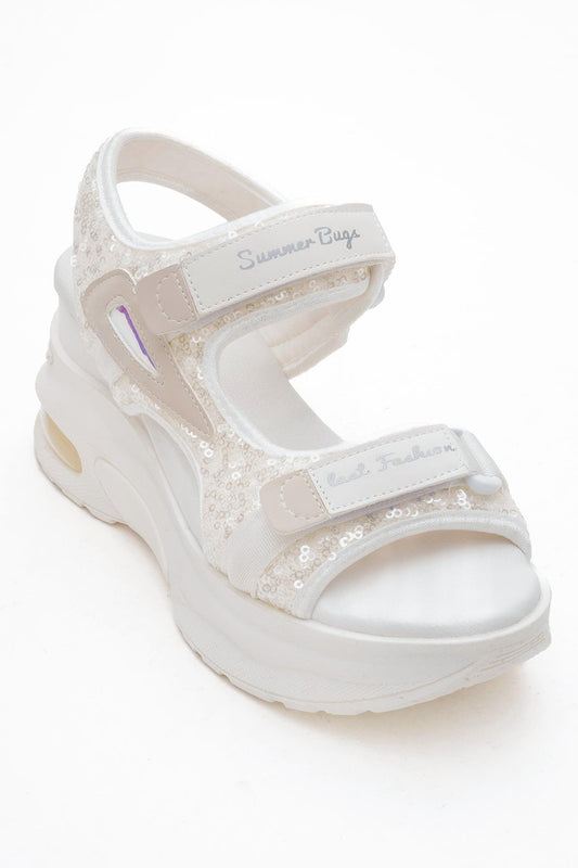 Arthur - Off White Strap Platform Sport Sandal (Women)