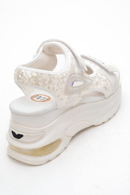 Arthur - Sandalia deportiva de plataforma con tira Off White (Mujer)