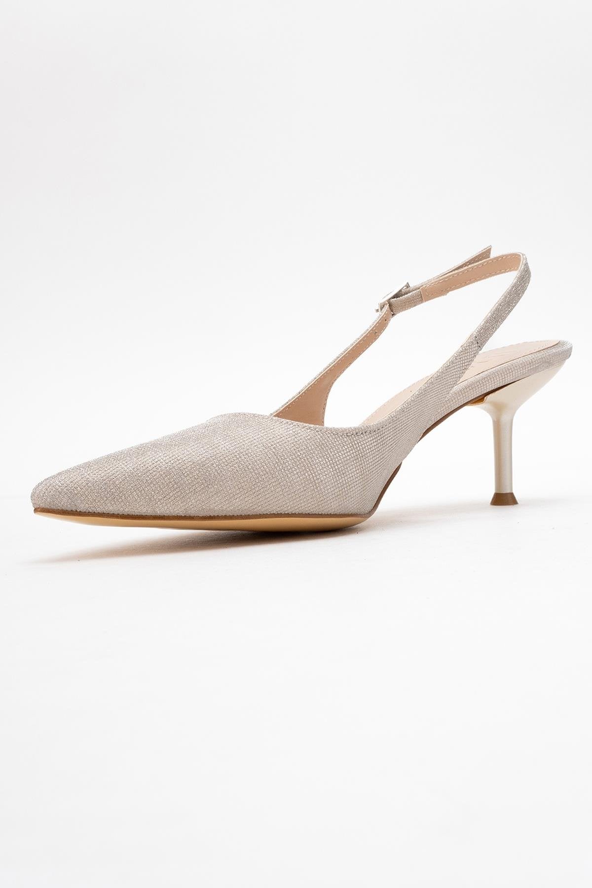 Caisa - Zapatos de tacón alto con purpurina dorada (Mujer)