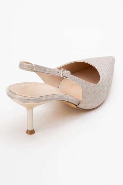 Caisa - Zapatos de tacón alto con purpurina dorada (Mujer)