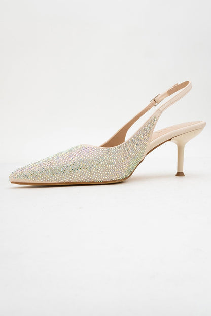 Novs - Zapatos de vestir de tacón de aguja beis (mujer)