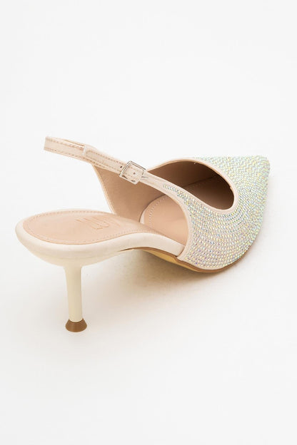 Novs - Zapatos de vestir de tacón de aguja beis (mujer)
