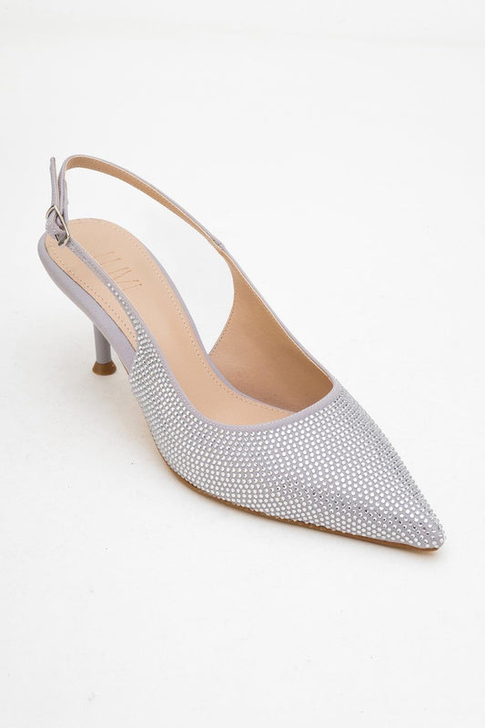 Novs - Zapatos de tacón "Stiletto" plateados (Mujer)