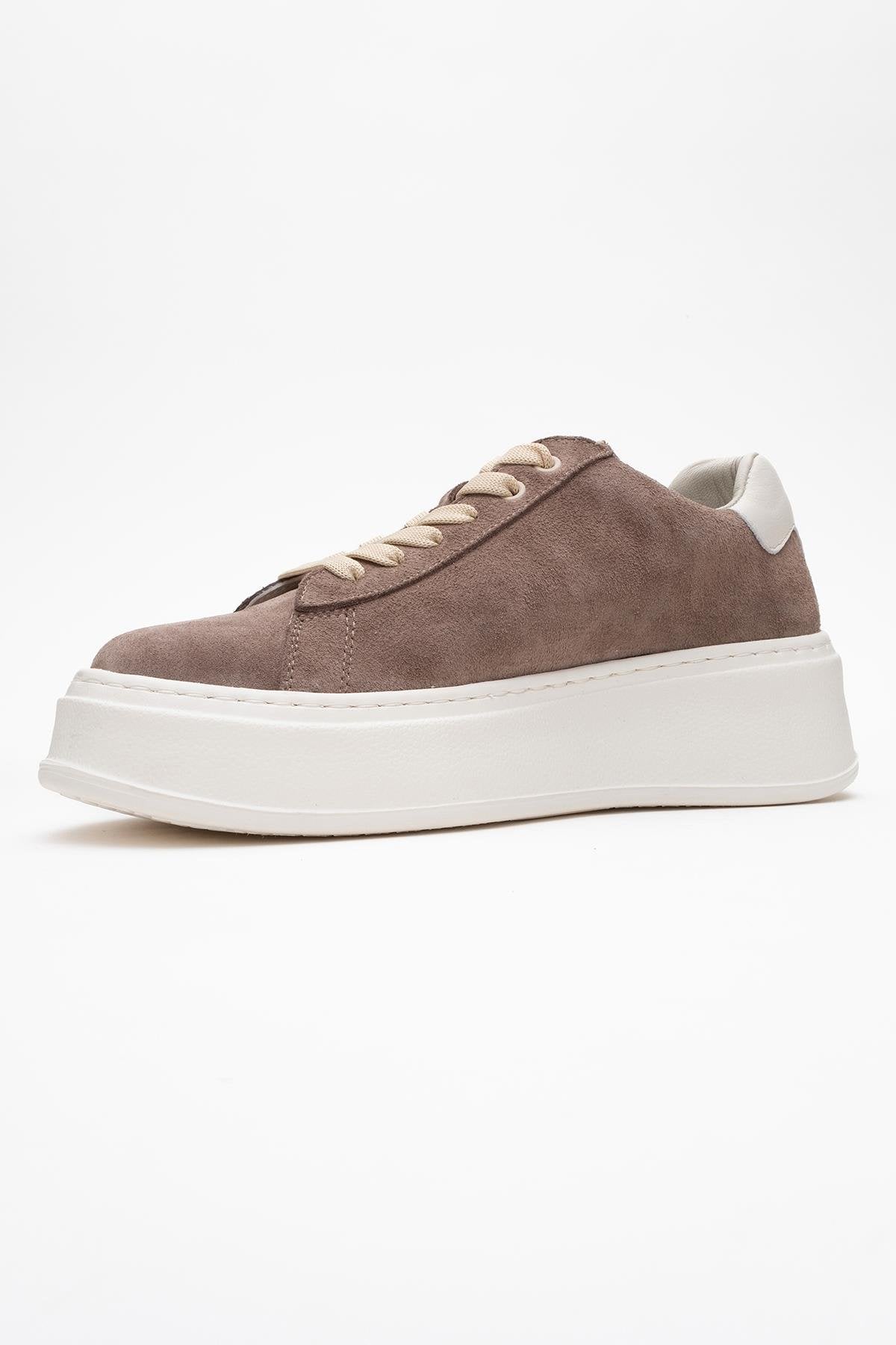 GUENO - Zapatillas de cuero genuino beige (mujer)
