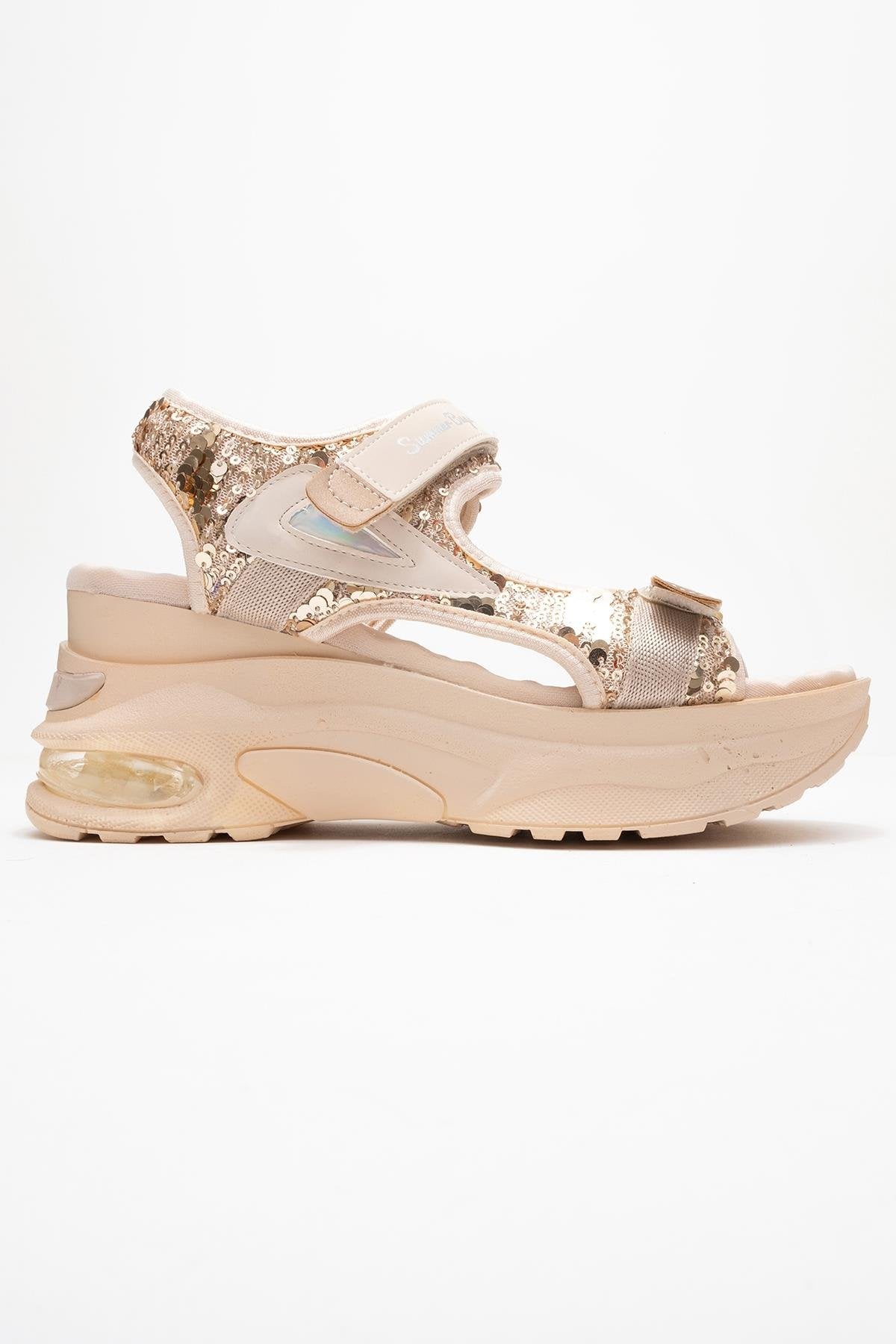 Arthur - Sandalia deportiva de plataforma con tira beige (Mujer)