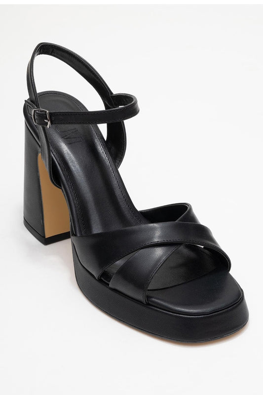 Lello - Black Platform Heel Shoe (Women)