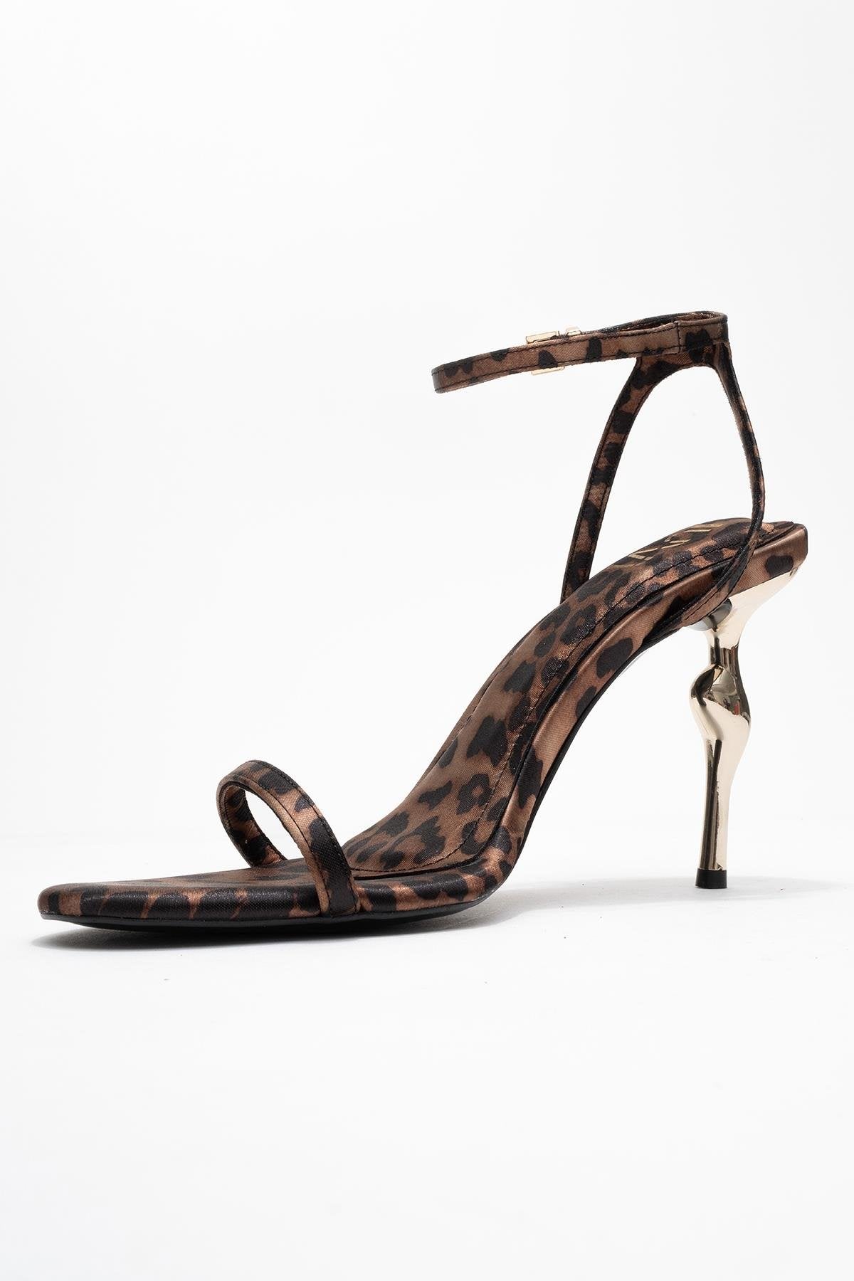 Jasmin - Black/Yellow Patterned Single-Band Stiletto Heel Shoe (Women)