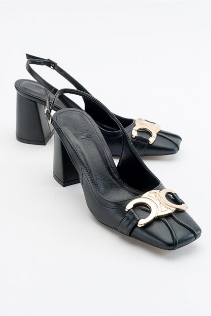 Forlev - Zapatos de tacón destalonados negros (mujer)