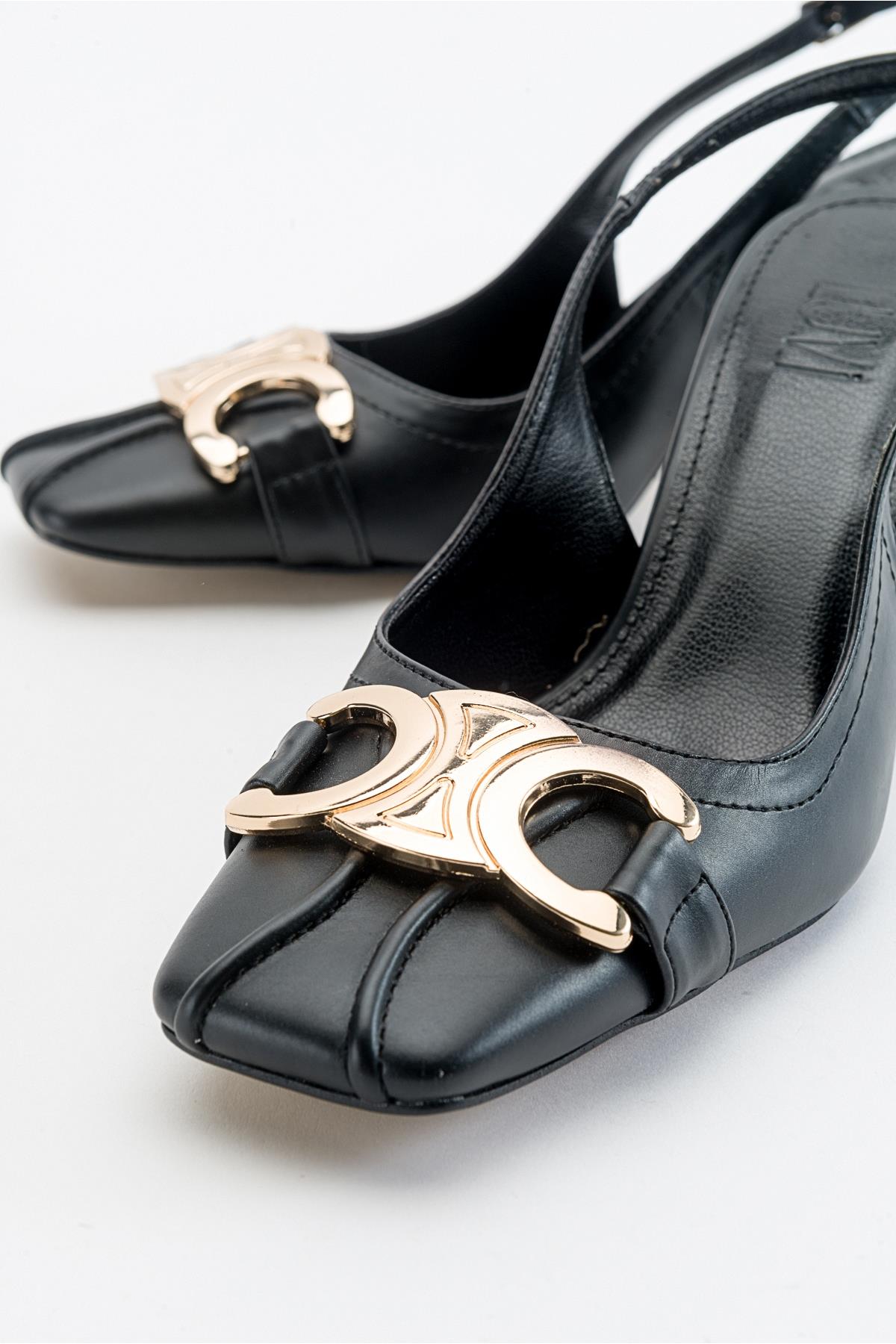 Forlev - Zapatos de tacón destalonados negros (mujer)