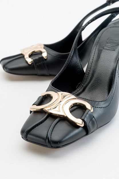 Forlev - Zapatos de tacón destalonados negros (mujer)
