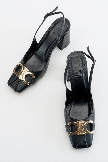 Forlev - Zapatos de tacón destalonados negros (mujer)