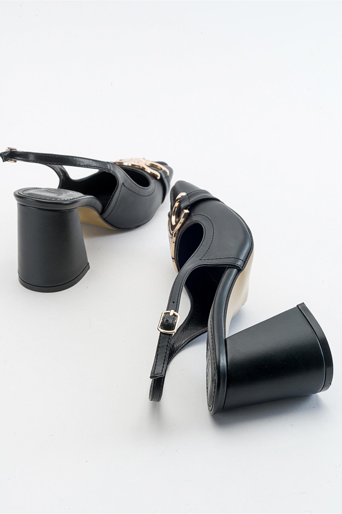 Forlev - Zapatos de tacón destalonados negros (mujer)