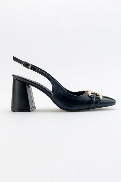 Forlev - Zapatos de tacón destalonados negros (mujer)