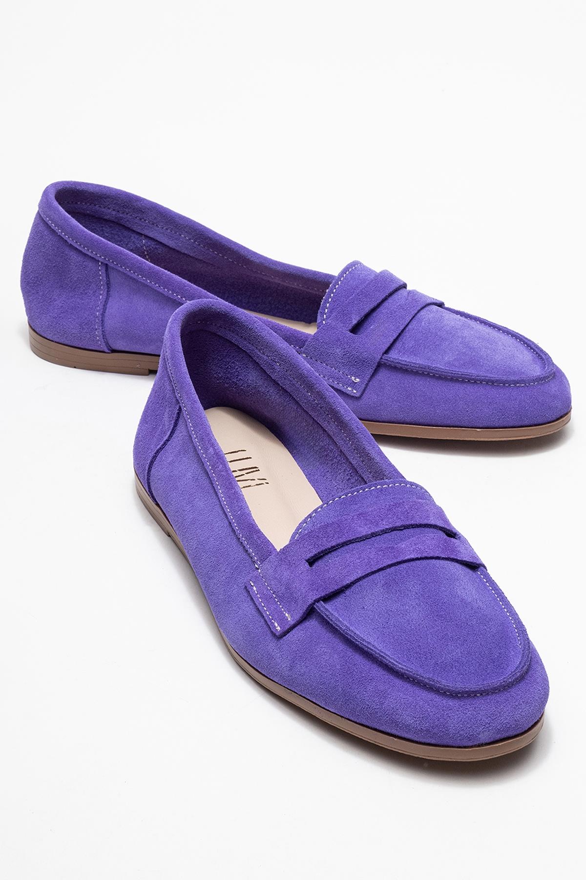 Dorothy - Mocasines de piel de ante color lila