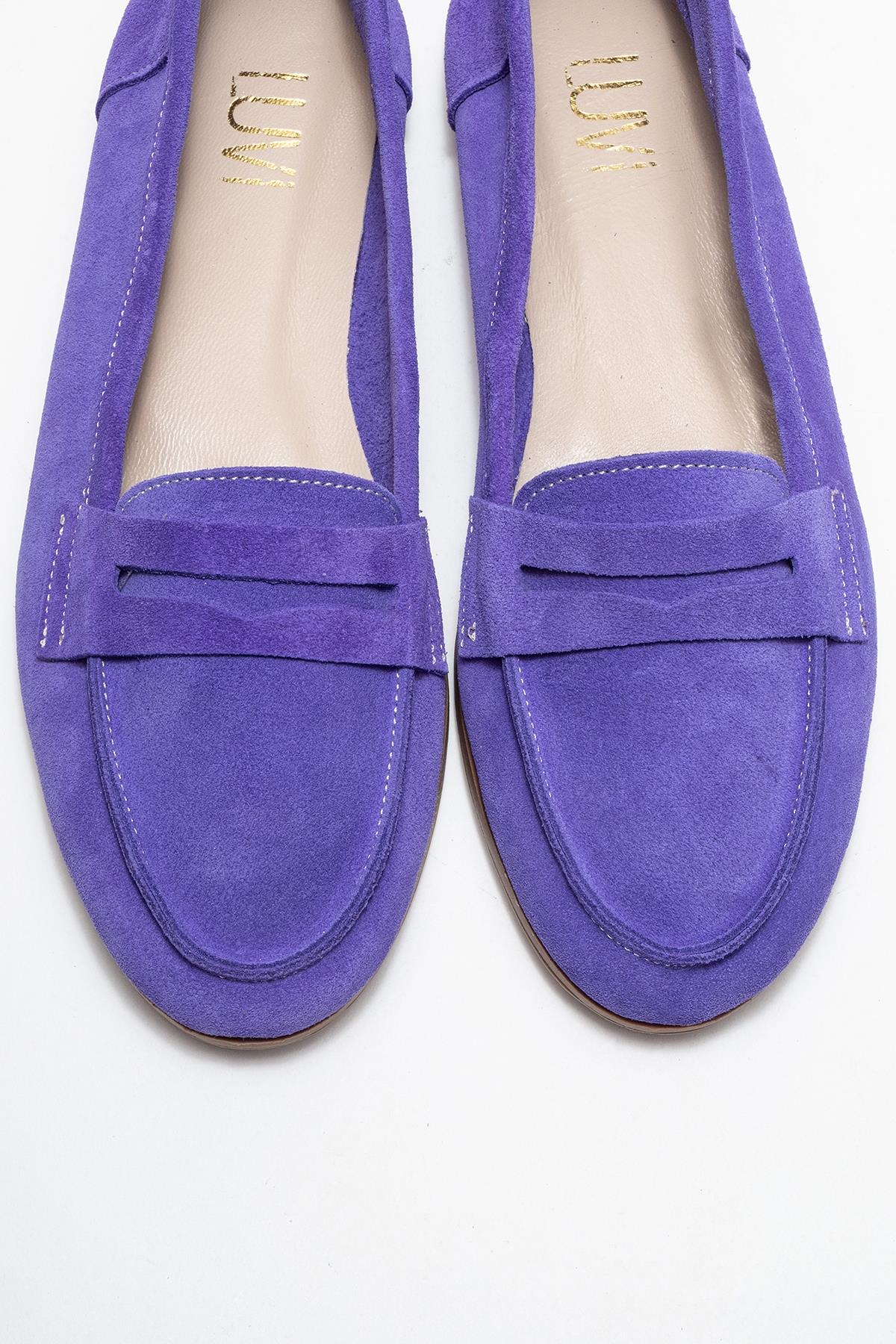 Dorothy - Mocasines de piel de ante color lila