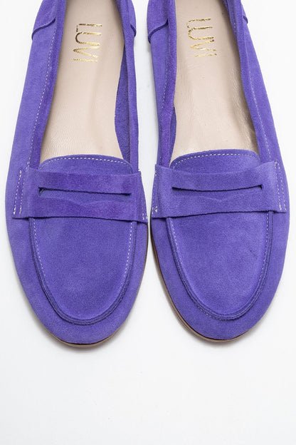 Dorothy - Mocasines de piel de ante color lila