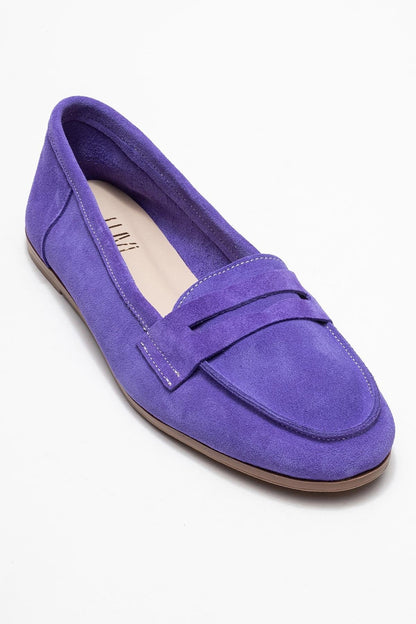 Dorothy - Mocasines de piel de ante color lila