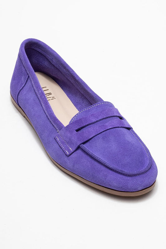 Dorothy - Lilac Suede Leather Loafers
