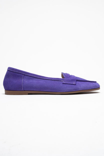 Dorothy - Mocasines de piel de ante color lila