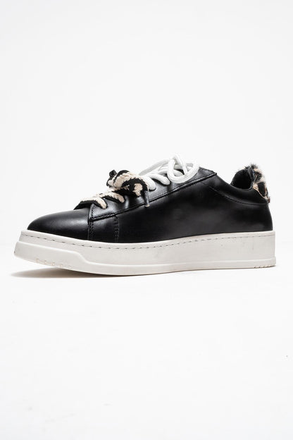 Warron - Zapatillas de piel negra (mujer)
