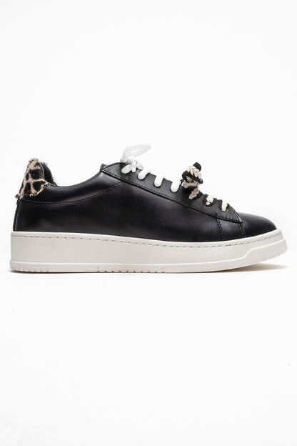 Warron - Zapatillas de piel negra (mujer)