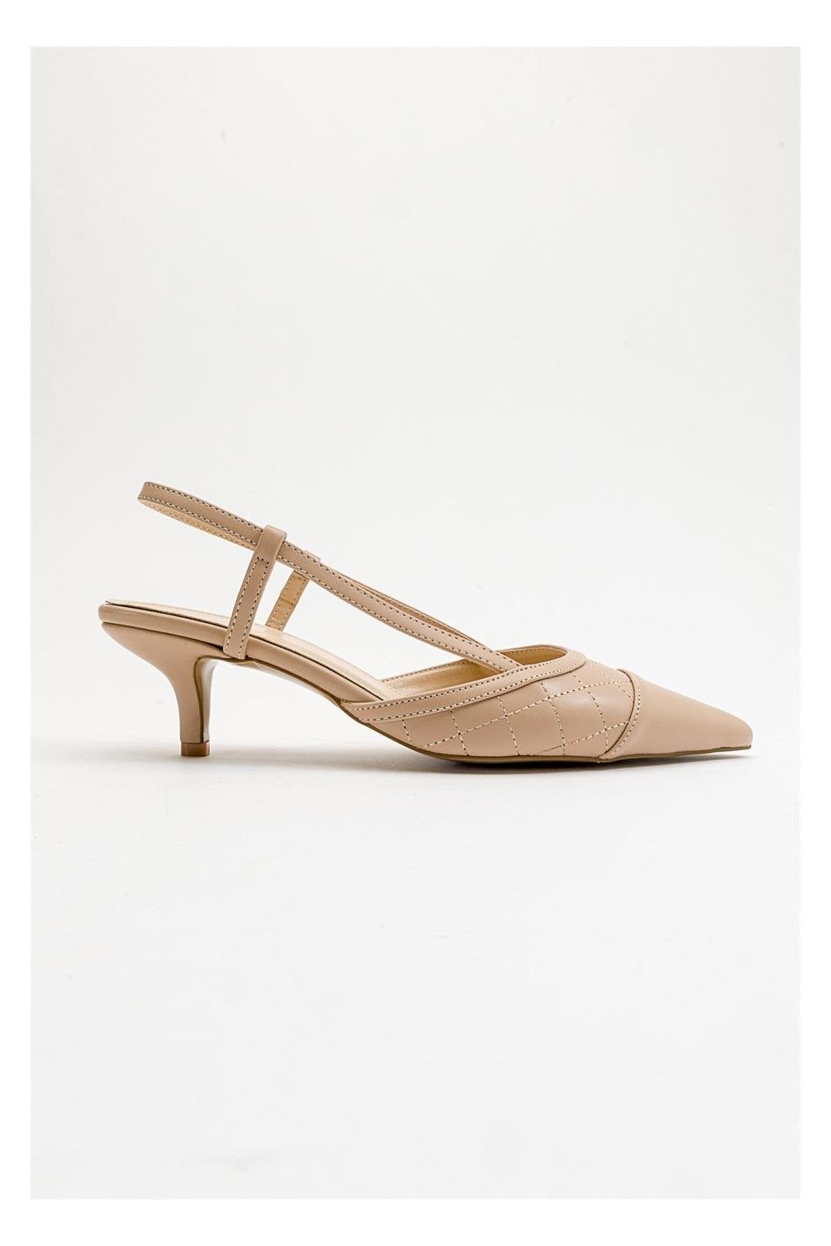 Goodge - Zapatos de tacón destalonados con punta fina color nude (Mujer)
