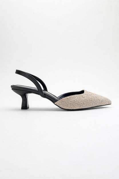 Over - Zapatos de tacón en punta de color beige (mujer)