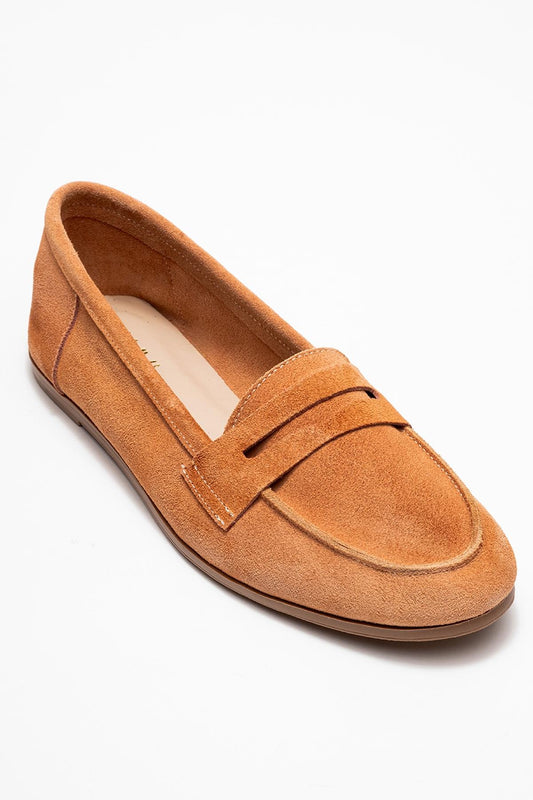 Dorothy - Mocasines de piel de ante color miel