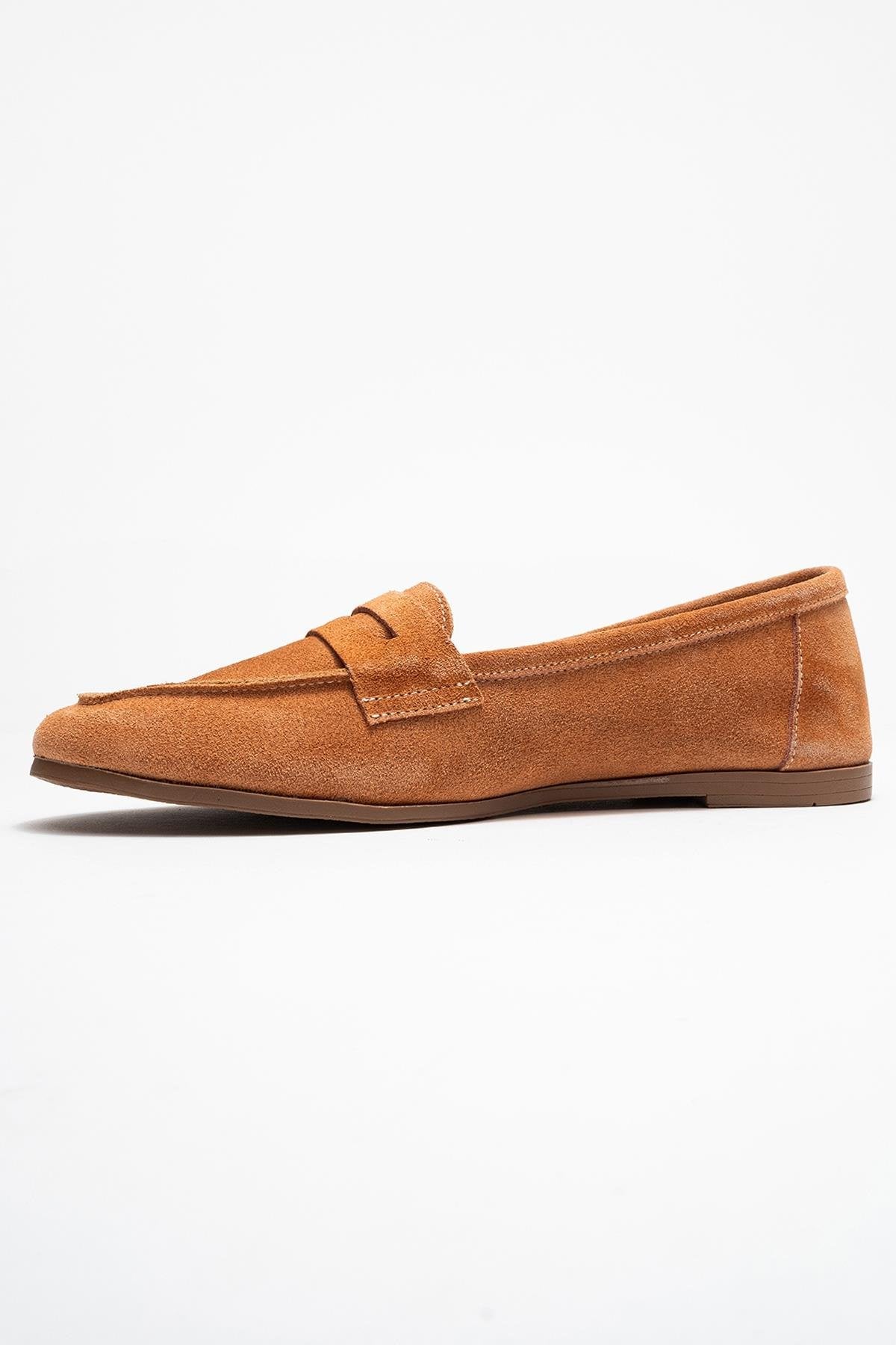 Dorothy - Mocasines de piel de ante color miel