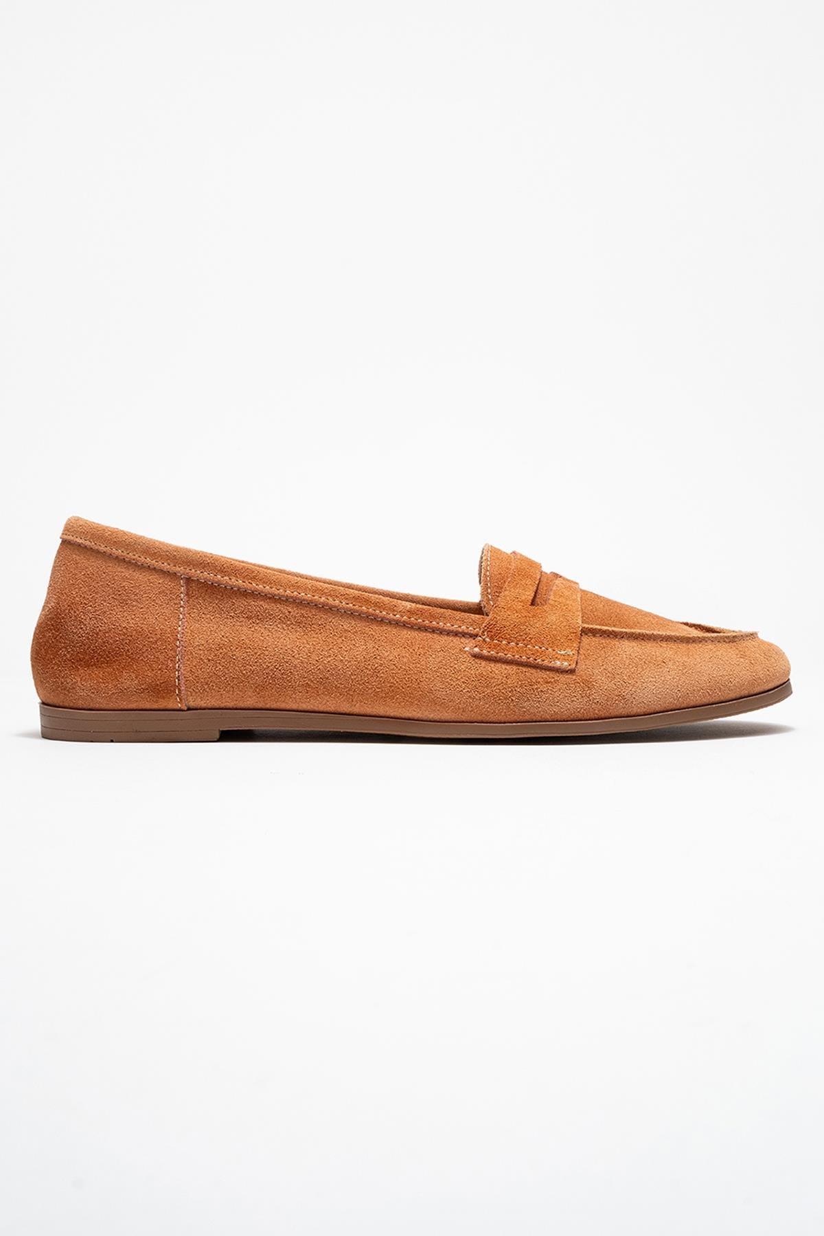Dorothy - Mocasines de piel de ante color miel