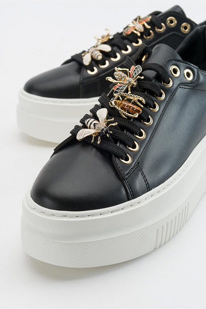Ater - Zapatillas con Hebilla de Abeja Negra (Mujer)