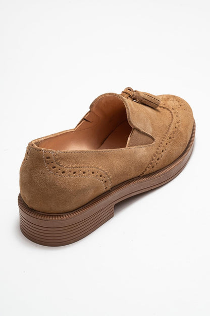 Alex - Cognac Suede Leather Tassel Loafers (Women)