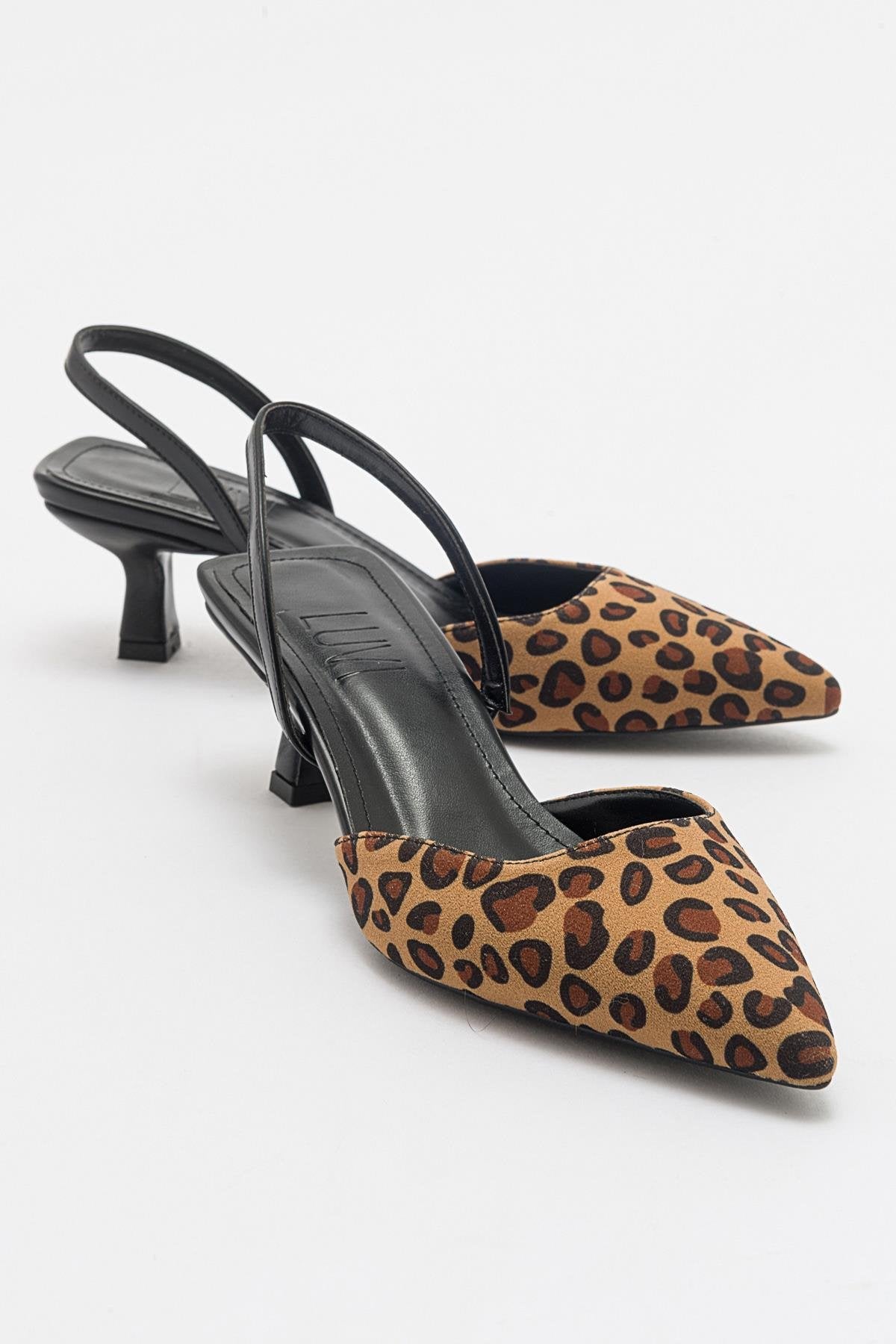 Over - Zapatilla de tacón de punta con estampado de leopardo (Mujer)