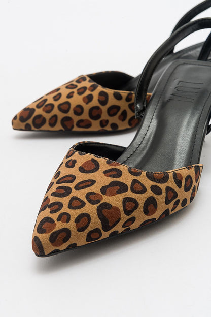 Over - Zapatilla de tacón de punta con estampado de leopardo (Mujer)